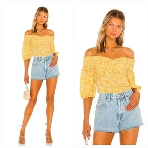 BB Dakota x Steve Madden Cross Your Mind Top in Lemon Drop Medium NWT
